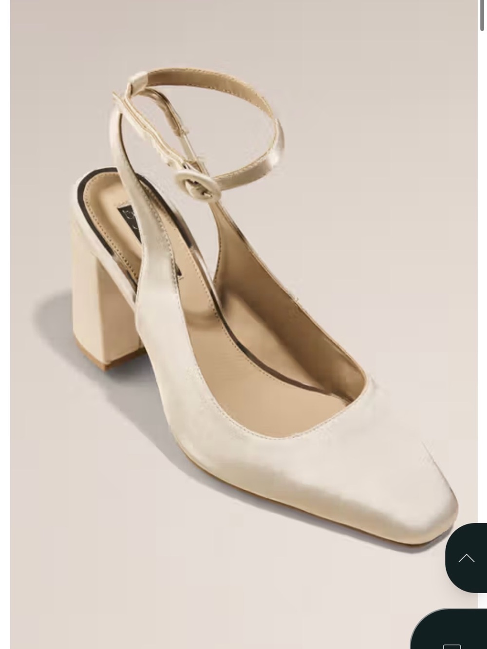 Be Mine Women's Cream Ankle-Strap Block Heel Wedding Pumps